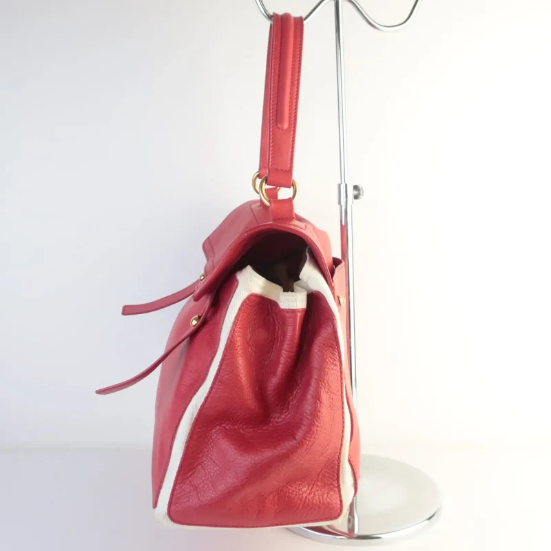 YSL Red Leather Muse 2 Handbag