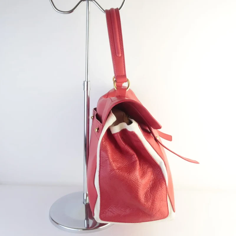YSL Red Leather Muse 2 Handbag