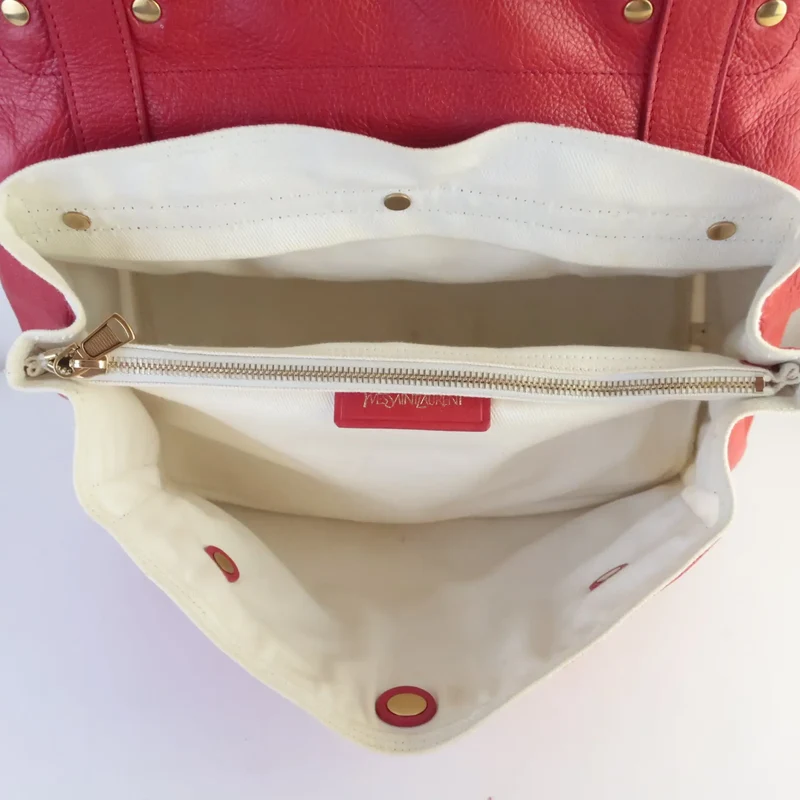 YSL Red Leather Muse 2 Handbag