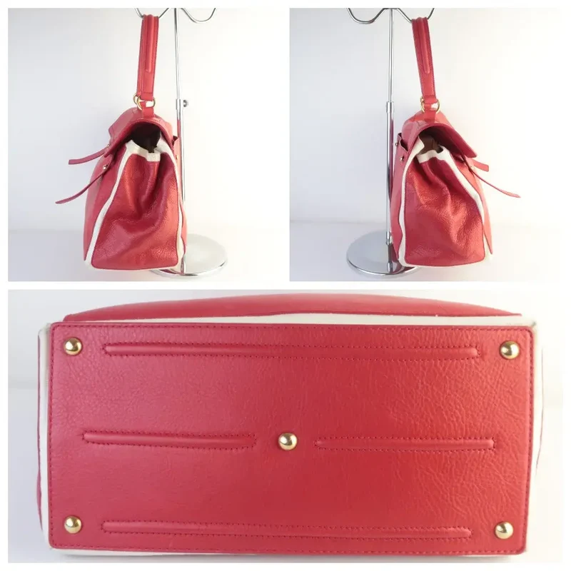 YSL Red Leather Muse 2 Handbag