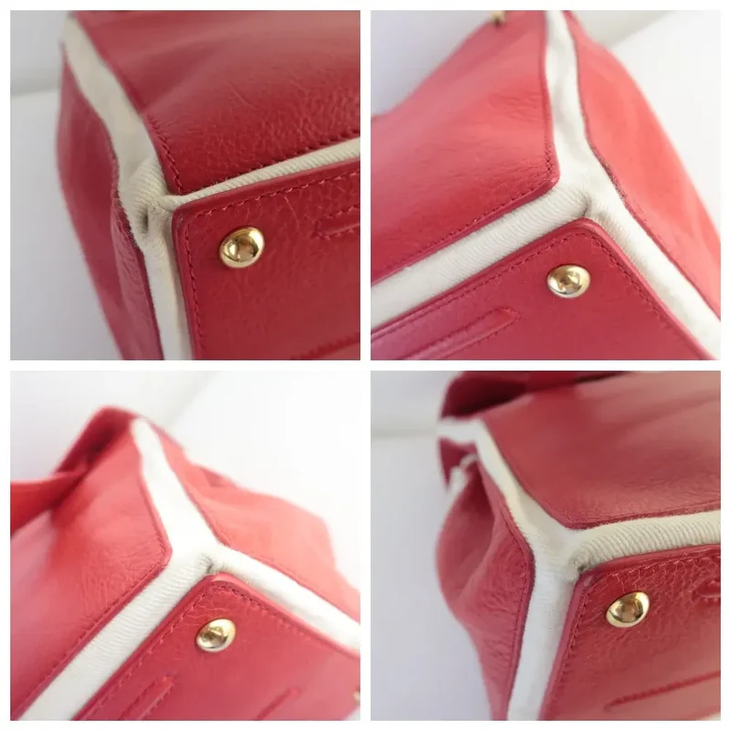 YSL Red Leather Muse 2 Handbag