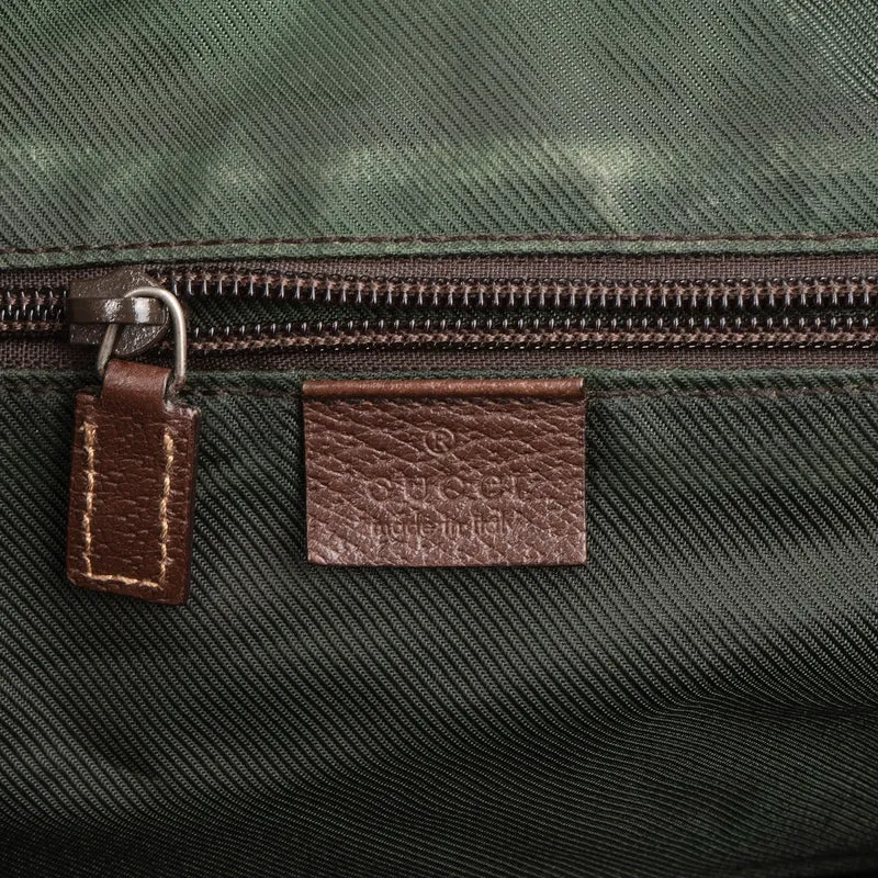 Gucci Monogram GG Canvas Web Strip Shopper Shoulder Bag
