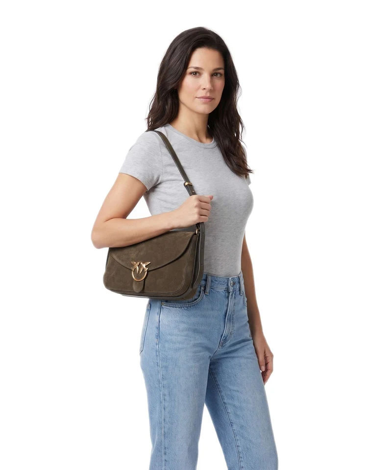 Pinko Love Classic Schultertasche militar green/gold