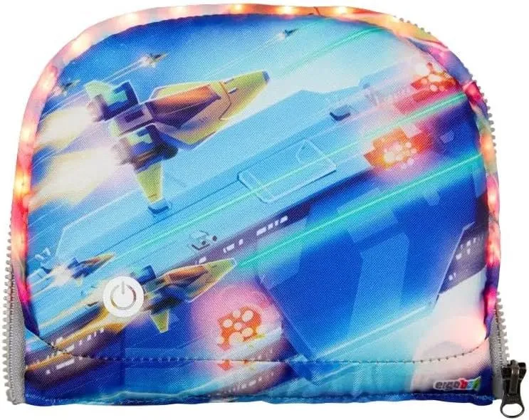 Zippies LED Zip Fronttasche Raumschiff