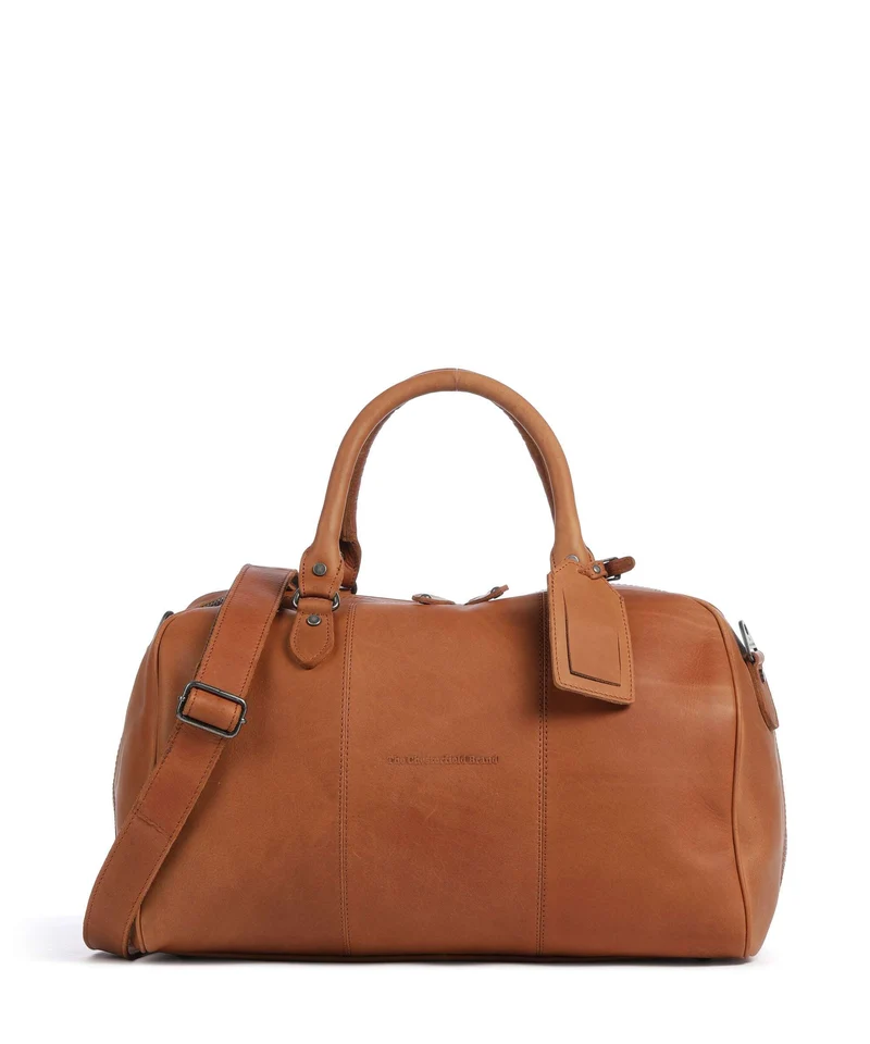 The Chesterfield Brand Wax Pull Up Cow Liam II Weekender cognac