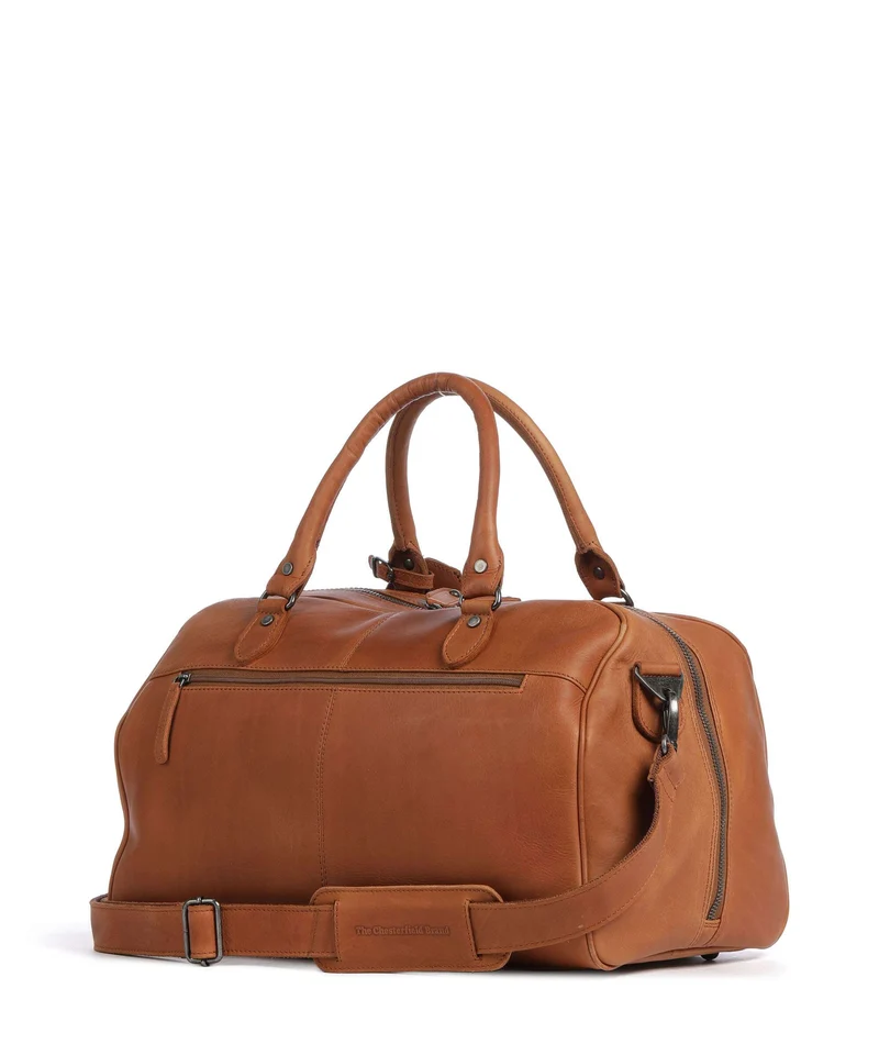 The Chesterfield Brand Wax Pull Up Cow Liam II Weekender cognac