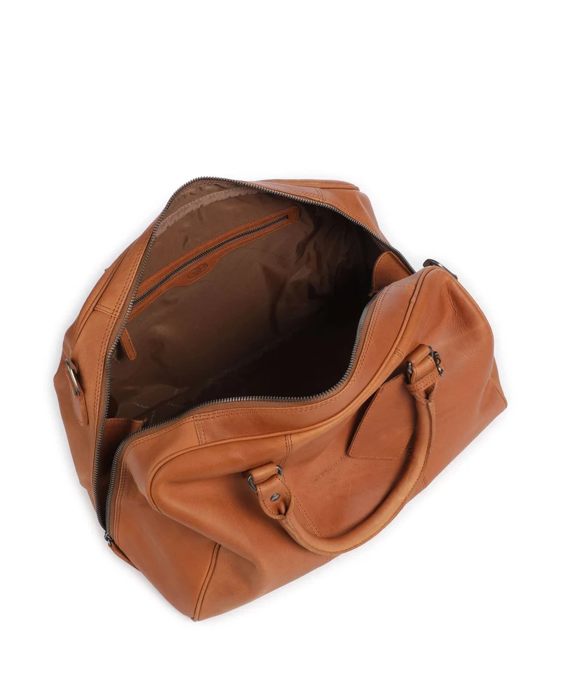 The Chesterfield Brand Wax Pull Up Cow Liam II Weekender cognac