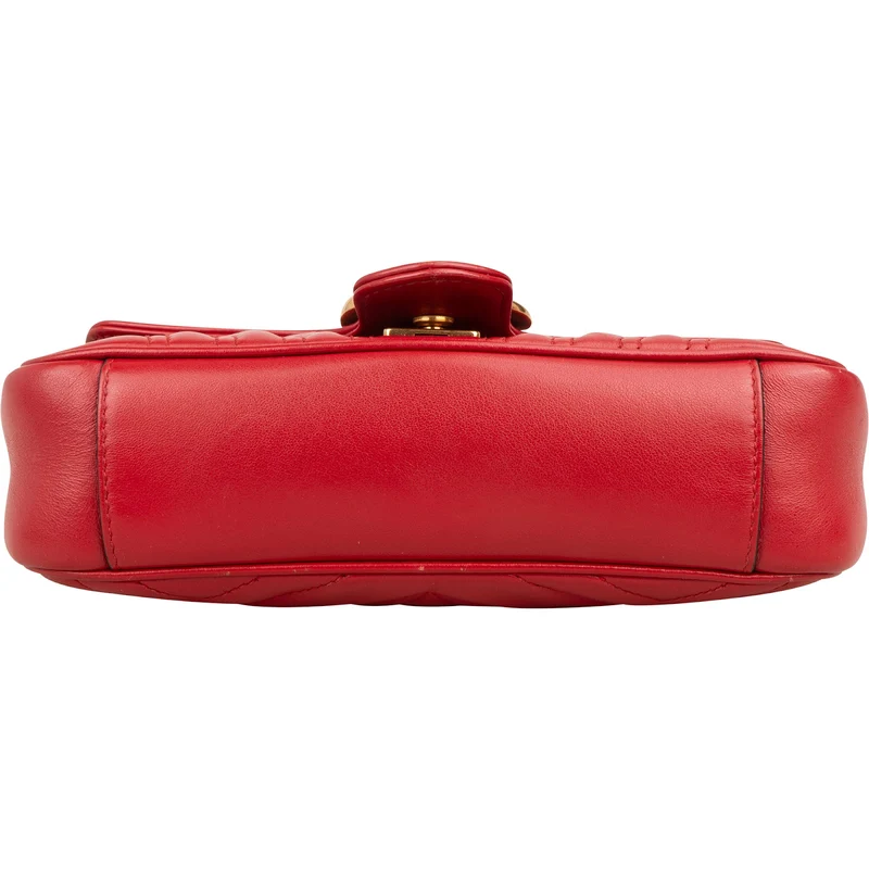 Gucci Matelassé Leather GG Marmont Small Crossbody Bag