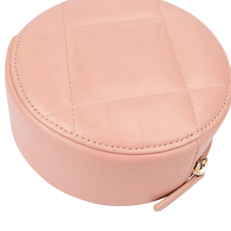 Chanel 19 Quilted Lambskin Round Crossbody Bag