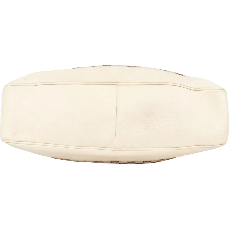 Gucci Monogram GG Canvas Bamboo Hobo Shoulder Bag