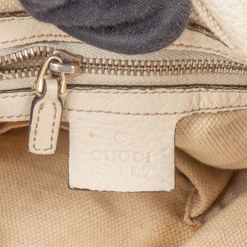 Gucci Monogram GG Canvas Bamboo Hobo Shoulder Bag