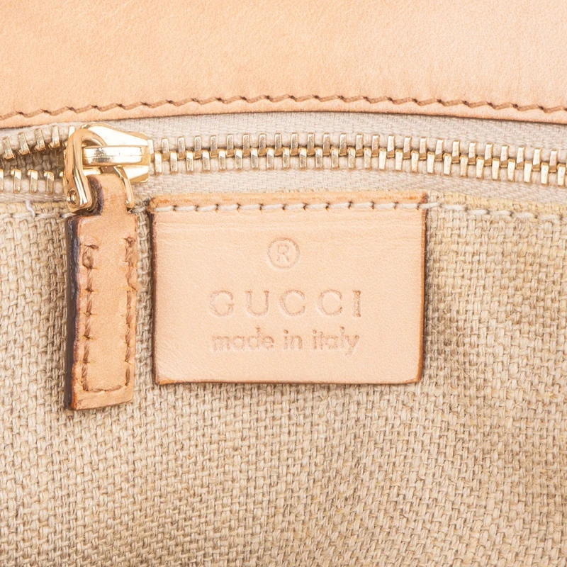 Gucci Floral Print Canvas Bamboo Handle Tote Shoulder Bag