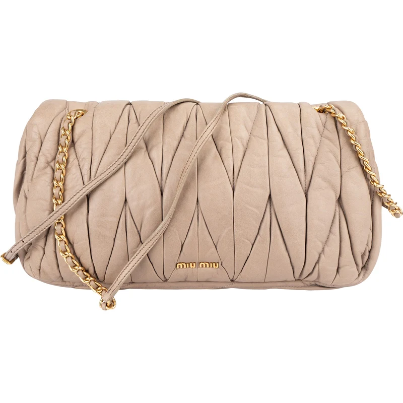Miu Miu Matelassé Nappa Leather Shoulder Crossbody Bag