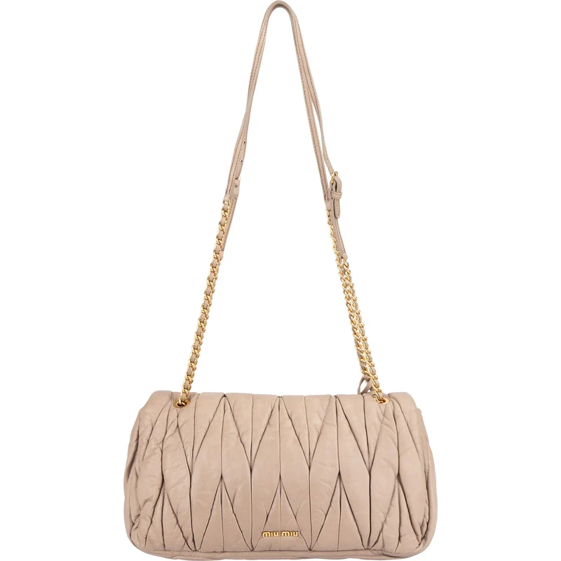 Miu Miu Matelassé Nappa Leather Shoulder Crossbody Bag