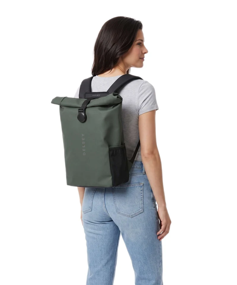 Delsey Paris Turenne Soft Rolltop Rucksack green