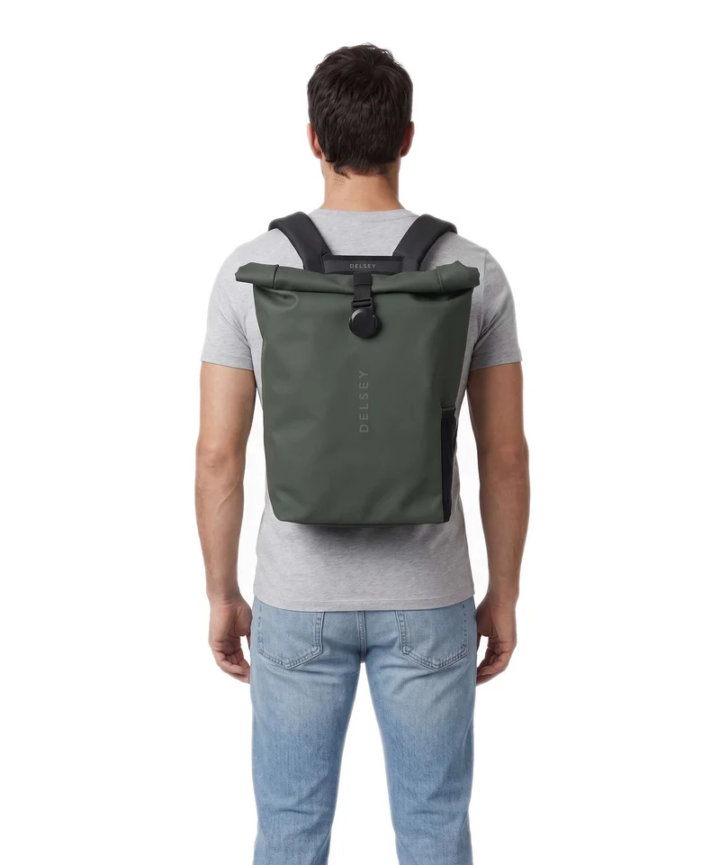 Delsey Paris Turenne Soft Rolltop Rucksack green