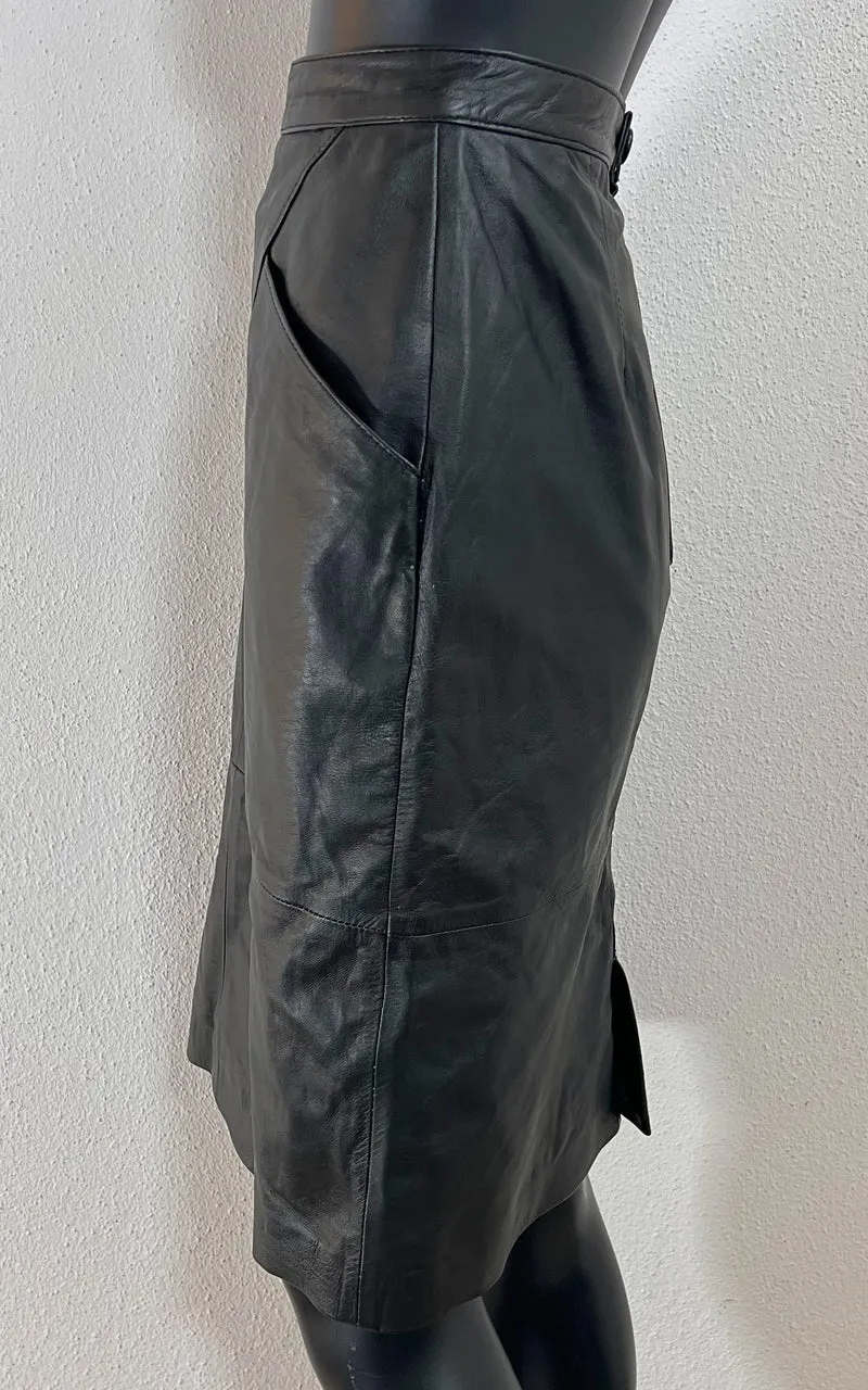 Vintage 80s Leather Skirt