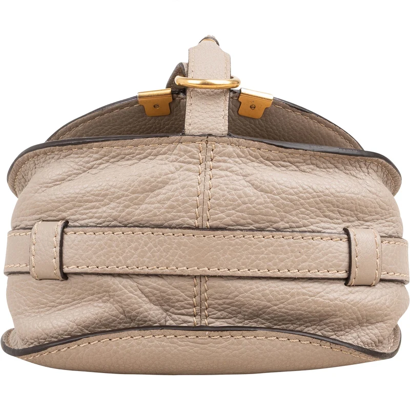 Chloé Grained Leather Marcie Saddle Small Crossbody Bag