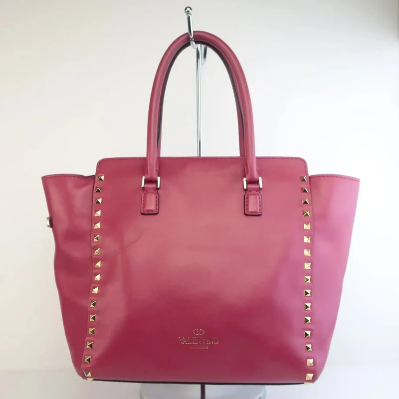 Valentino Leather Medium Tote Rockstud Bag
