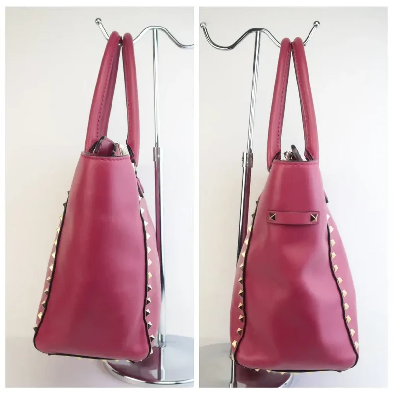 Valentino Leather Medium Tote Rockstud Bag