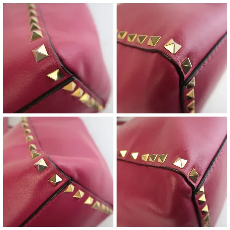 Valentino Leather Medium Tote Rockstud Bag