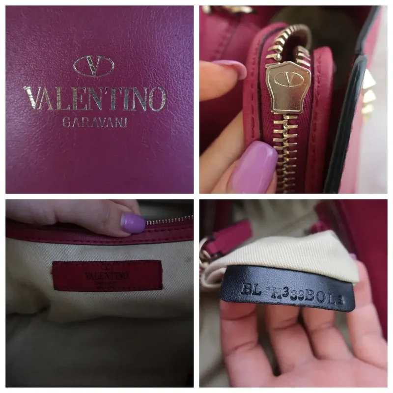 Valentino Leather Medium Tote Rockstud Bag