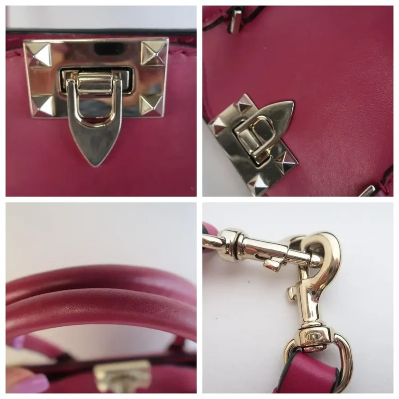 Valentino Leather Medium Tote Rockstud Bag