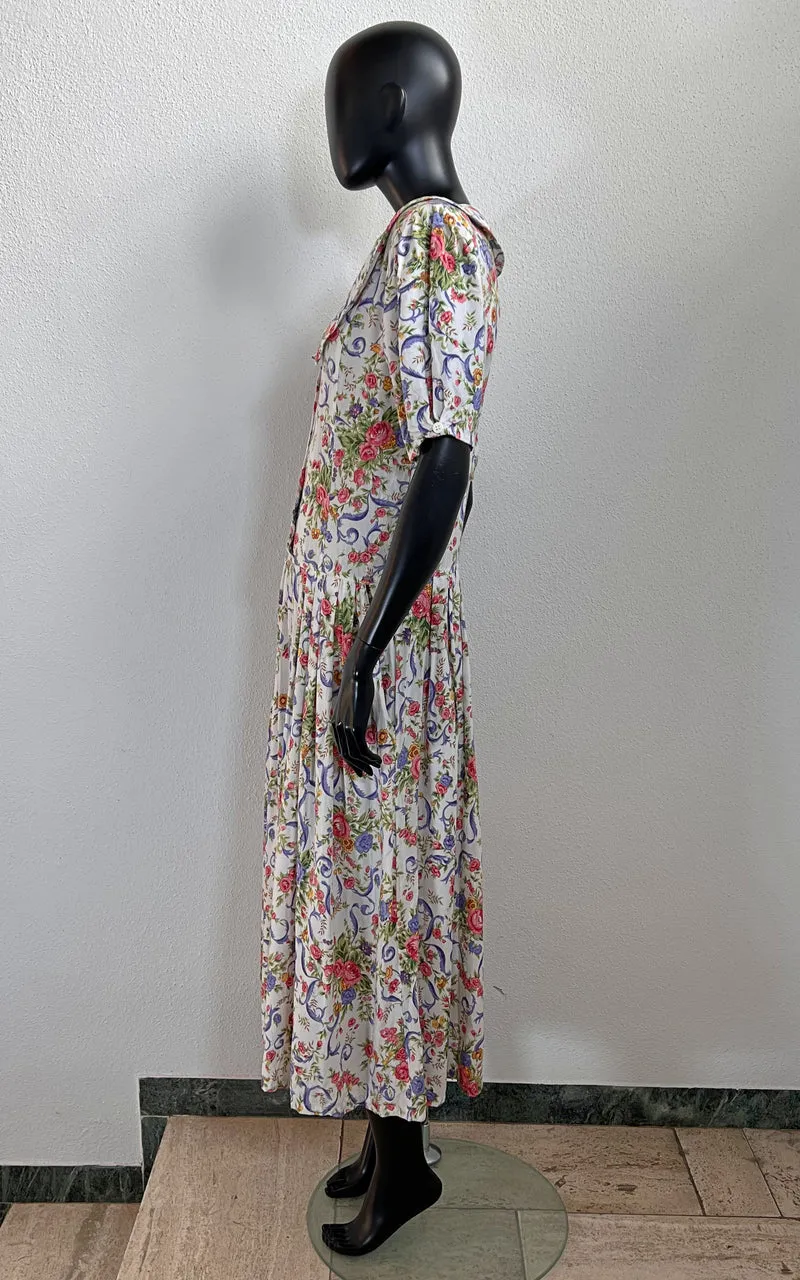 Vintage 90s Big Collar Dress