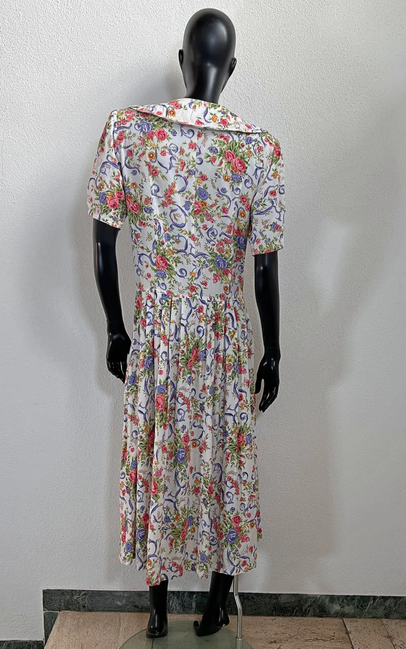 Vintage 90s Big Collar Dress