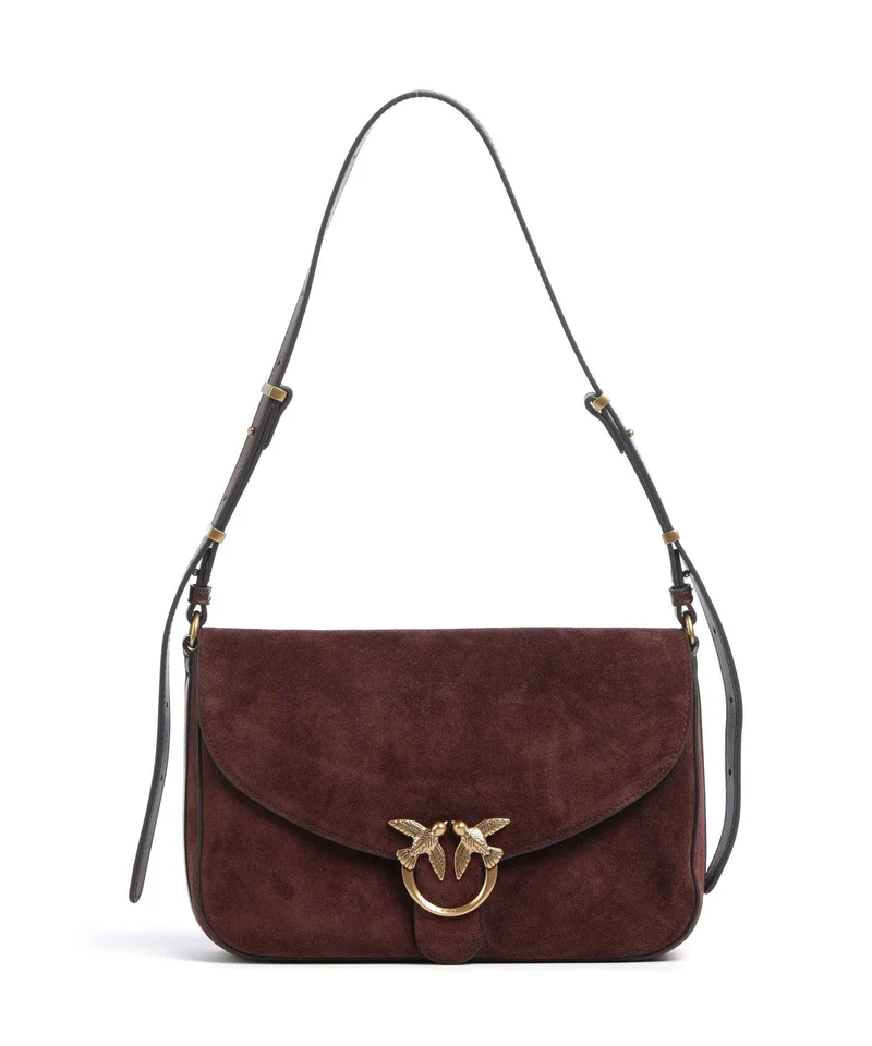 Pinko Love Classic Schultertasche burgundy/gold