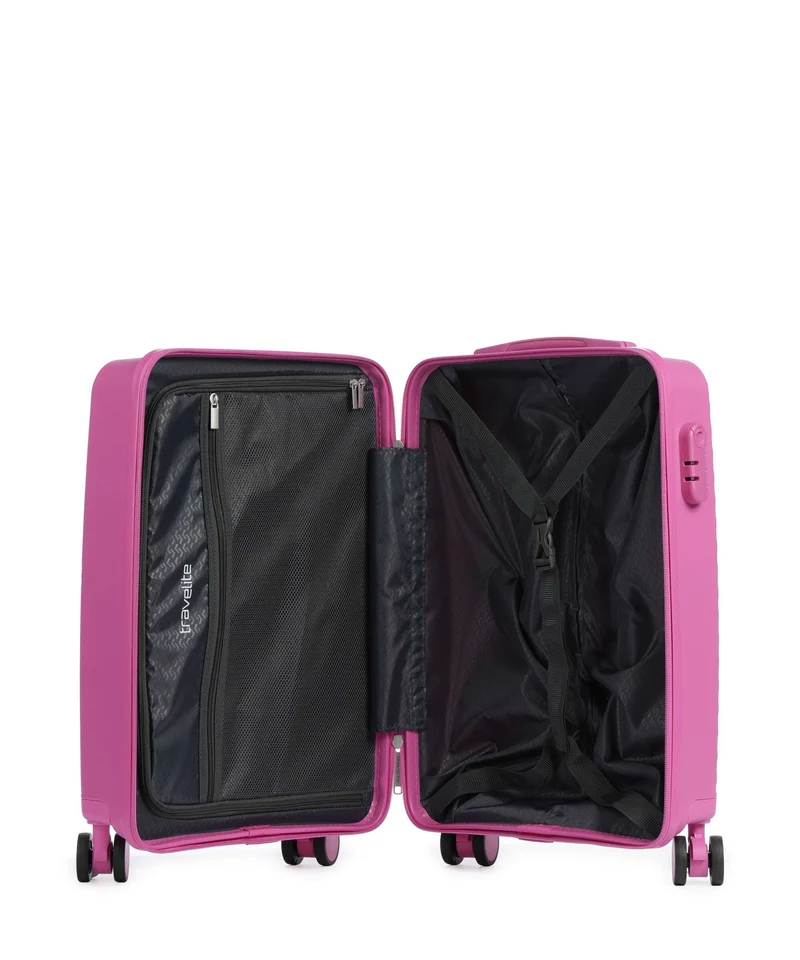Travelite Pacific 4-Rollen Trolley pink