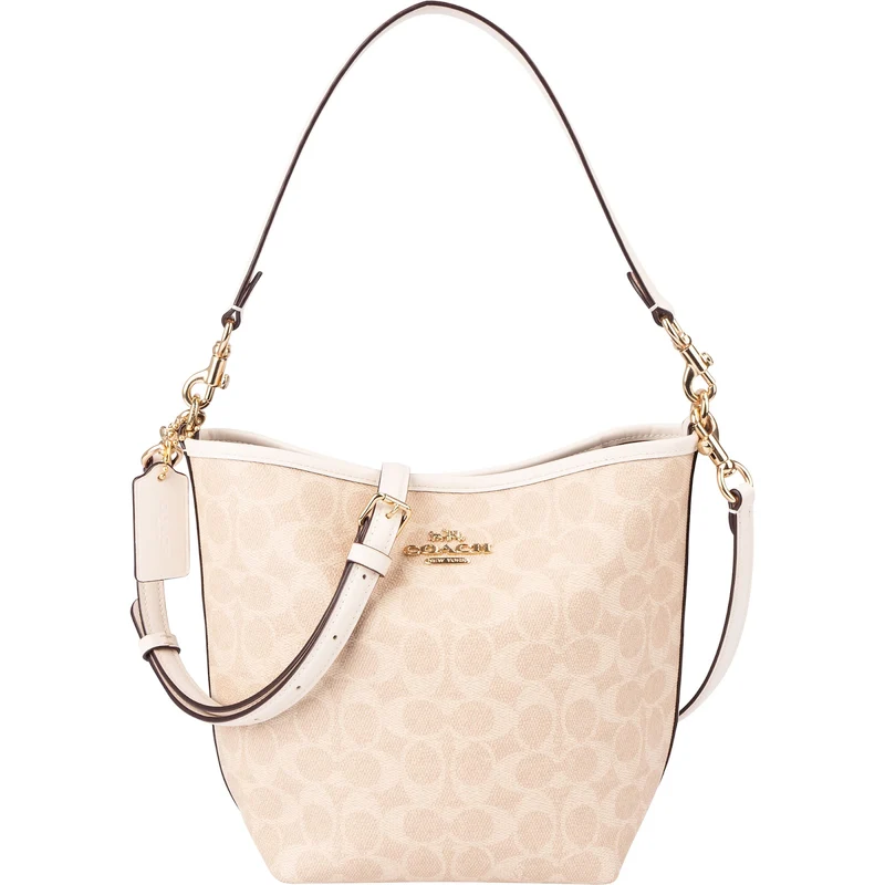 Coach Monogram Signature Canvas Small Town Bucket Shoulder Bag