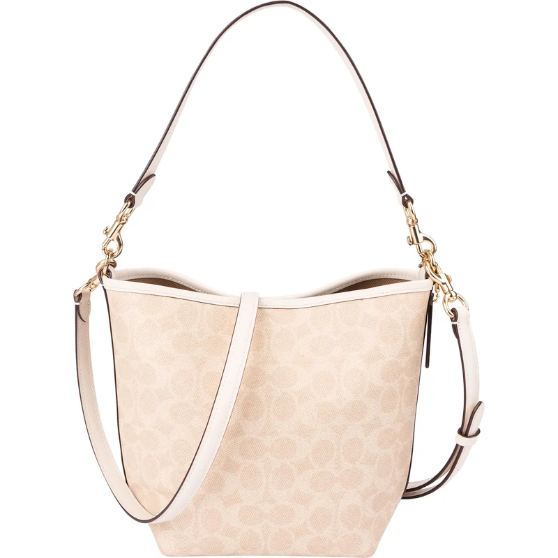 Coach Monogram Signature Canvas Small Town Bucket Shoulder Bag