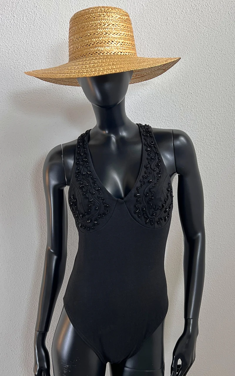 Vintage 90s Embroidered Body Suit