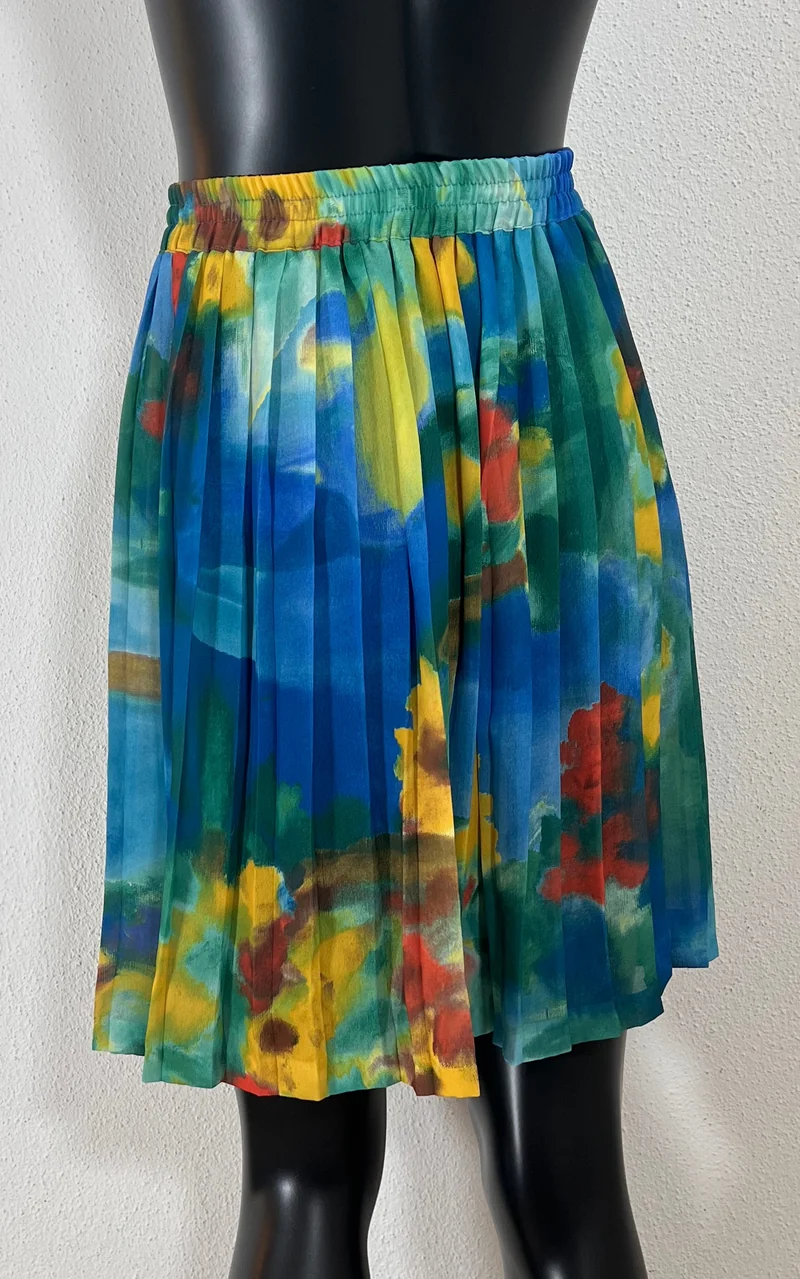 Vintage Y2K Flower Pleated Skirt