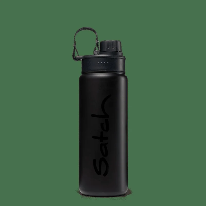 Trinkflasche 0,5 Liter Black Steel Schwarz