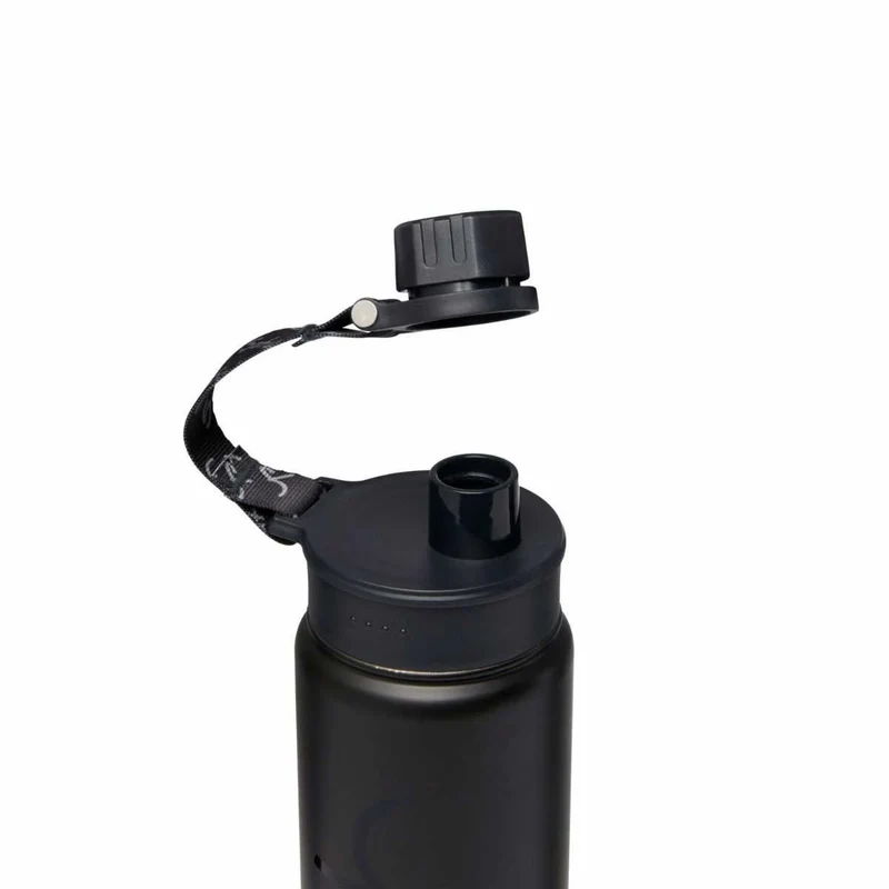 Trinkflasche 0,5 Liter Black Steel Schwarz
