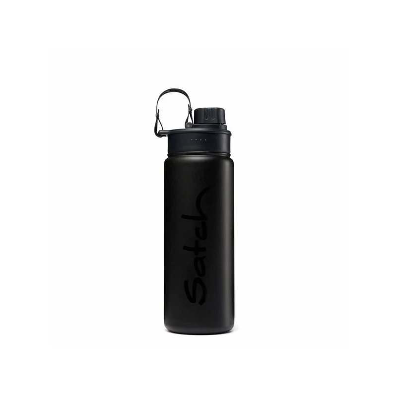 Trinkflasche 0,5 Liter Black Steel Schwarz