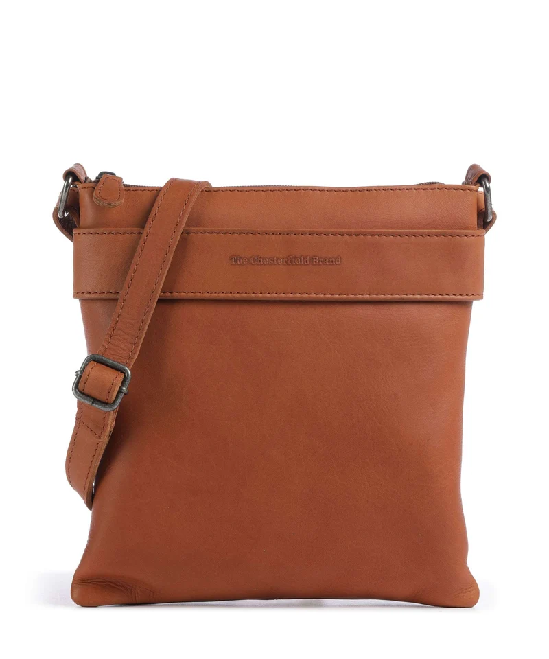 The Chesterfield Brand Wax Pull Up Cow Trenton Umhängetasche cognac
