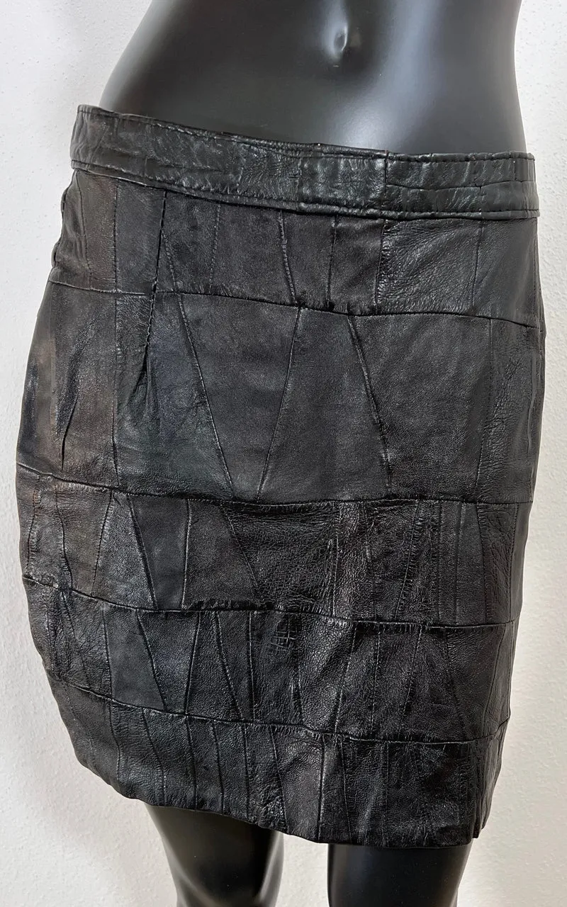 Vintage Leather Mini Skirt