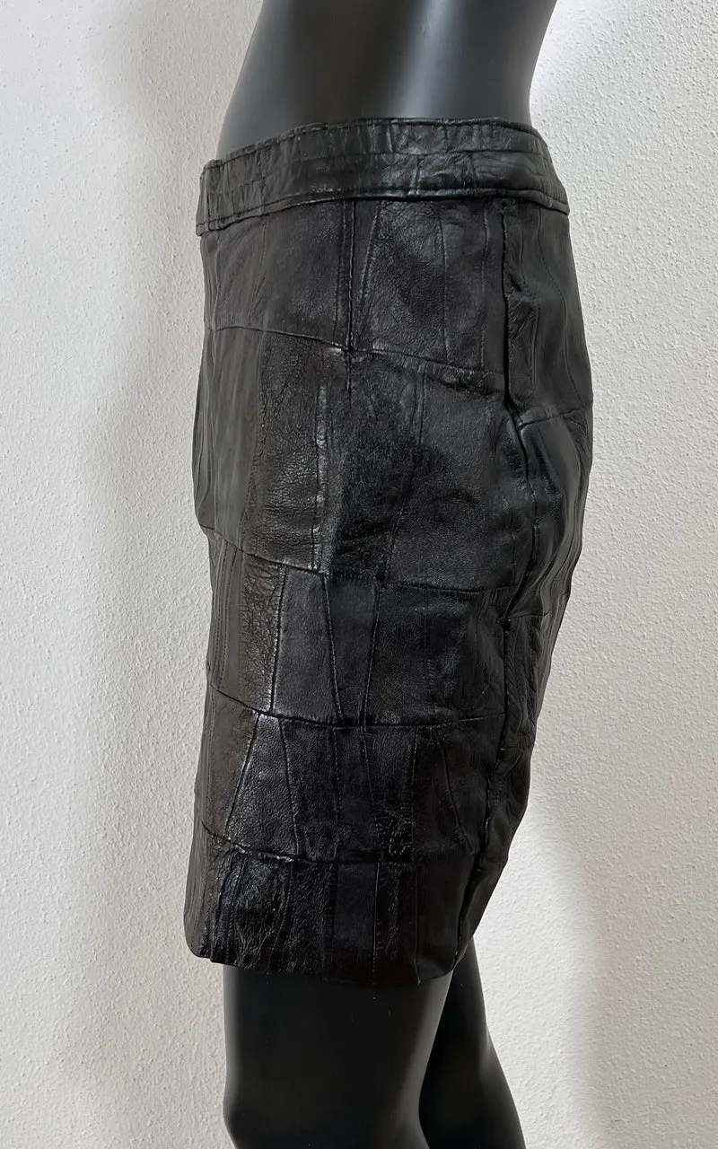 Vintage Leather Mini Skirt