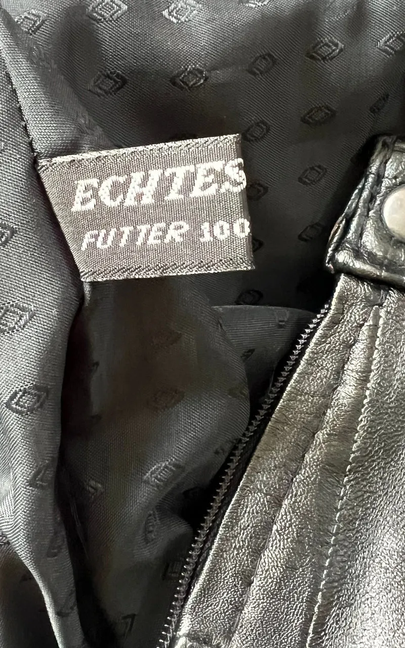 Vintage Leather Mini Skirt
