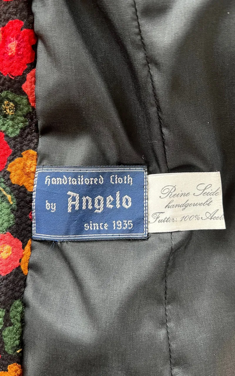 Vintage Flower Silk Blazer