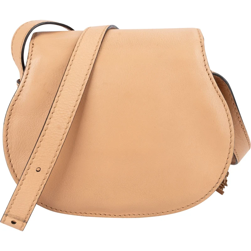 Chloé Grained Calfskin Marcie Small Saddle Crossbody Bag