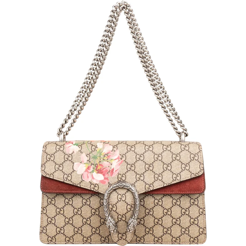 Gucci Monogram GG Supreme Floral Print Dionysus Shoulder Bag