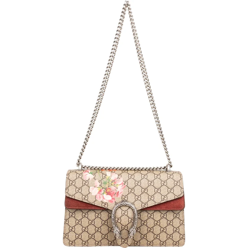 Gucci Monogram GG Supreme Floral Print Dionysus Shoulder Bag