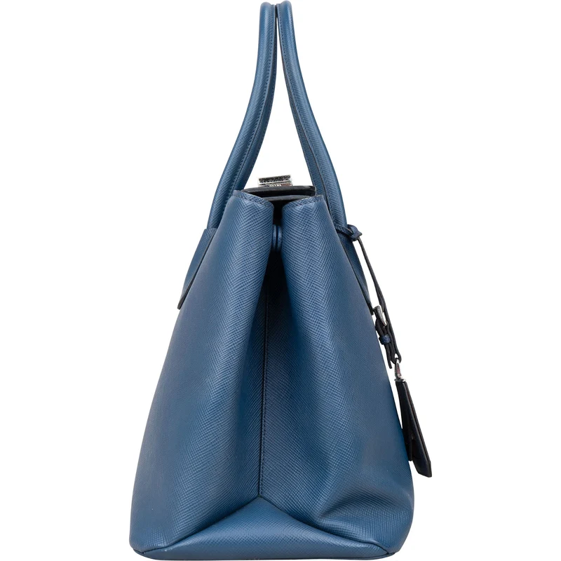 Prada Saffiano Leather Galleria Turnlock Double Handbag