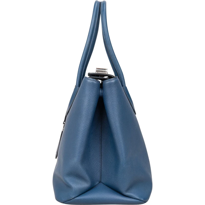 Prada Saffiano Leather Galleria Turnlock Double Handbag