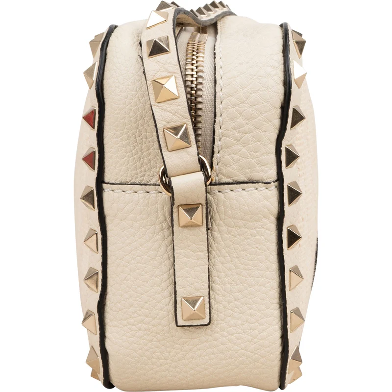 Valentino Garavani Rockstud Woven Camera Crossbody Bag
