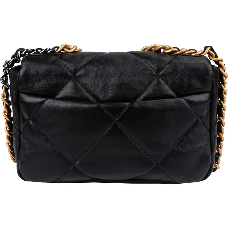 Chanel 19 Quilted Lambskin Medium Single Flap Crossbody Handbag